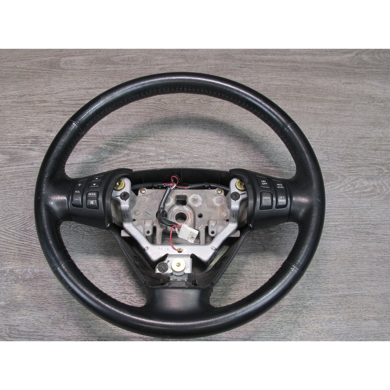 04-08 Mazda RX8 M/T Manual Transmission Black Leather Steering w Controls OEM