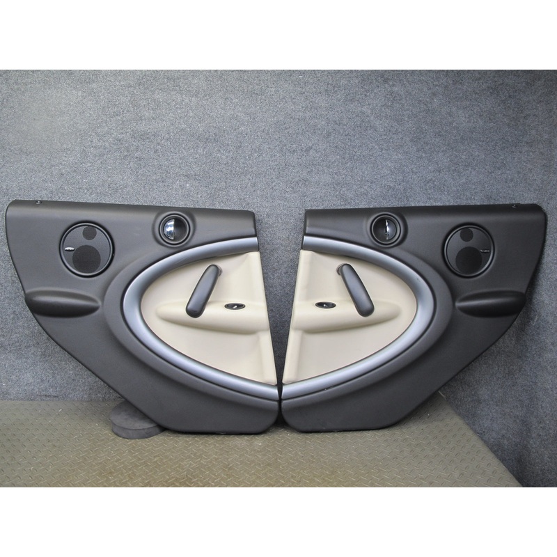 11-12 Mini Cooper R60 Countryman Set of 2 Rear Door Interior Trim Panel OEM