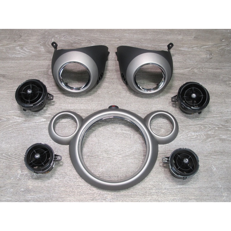 11-12 Mini Cooper S R60 Dash Speedo Air Vent Trim Bezel Cover Panel Set OEM
