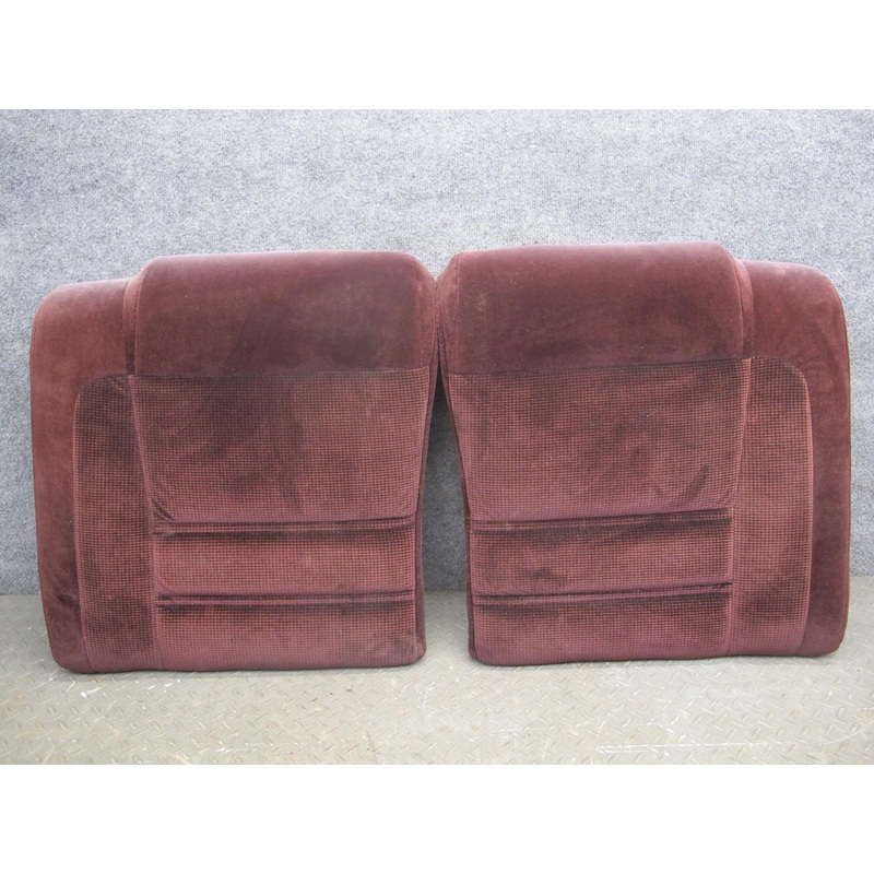 86-88 Toyota Supra MK3 Rear Left & Right Cloth Seat Upper Cushion Set Maroon OEM