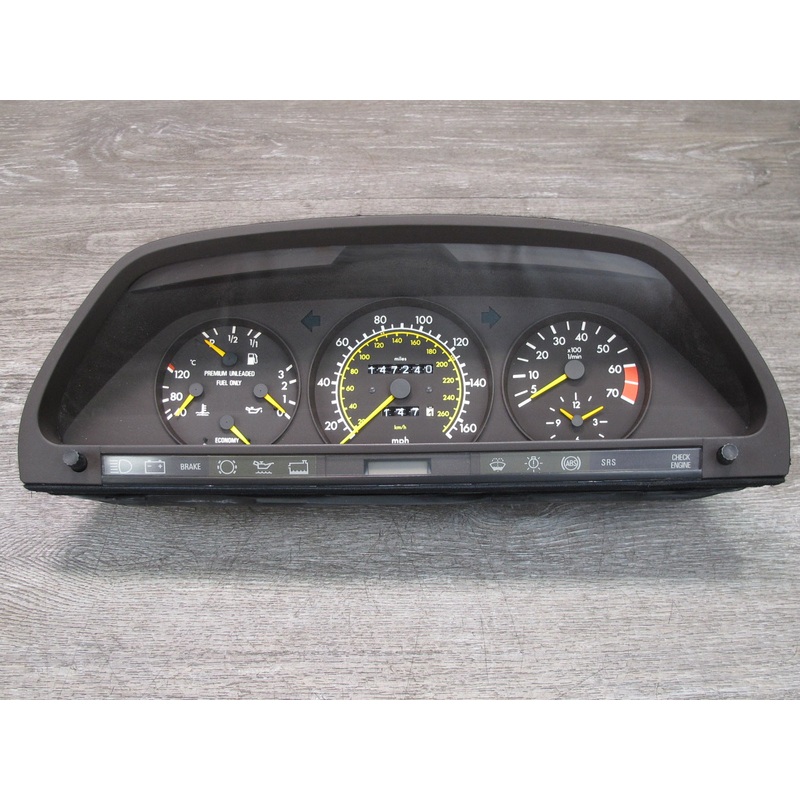 86-91 Mercedes W126 Instrument Cluster Gauge Speedometer 1265420960 OEM