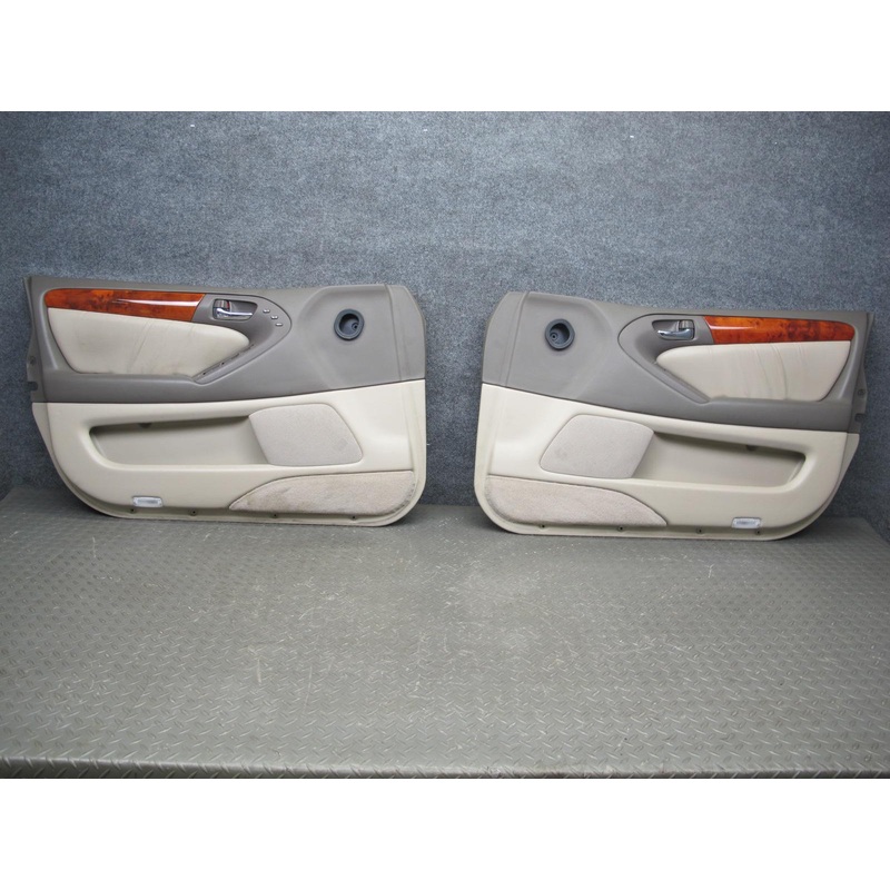 03-05 Lexus JZS160L GS300 Front Door Interior Trim Cover Panel Set Ivory OEM