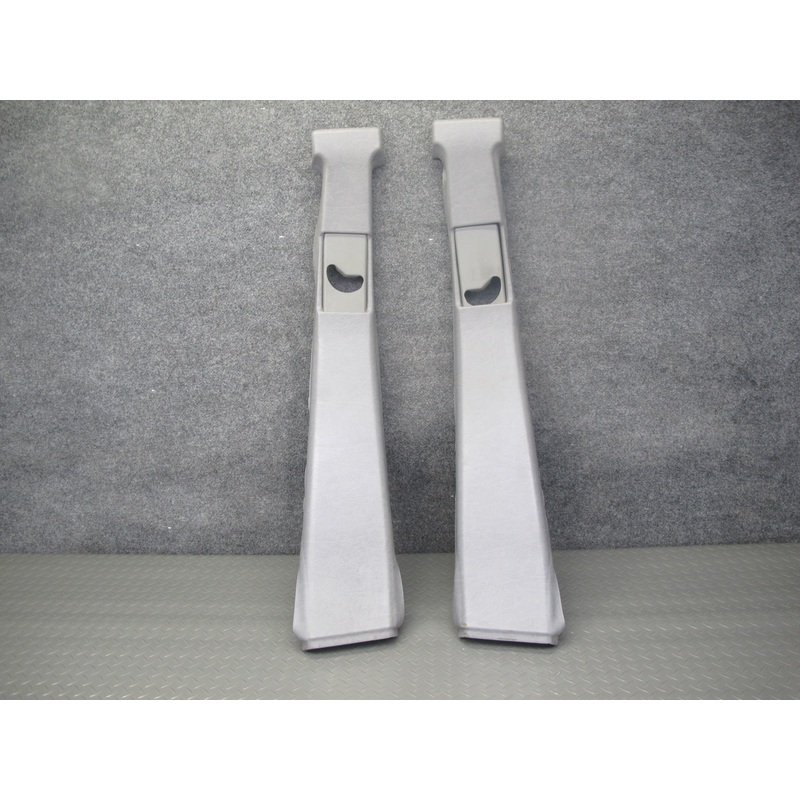 94-99 Mercedes W140 Set of 2 Center Interior B Pillar Trim Cover Panel Gray OEM