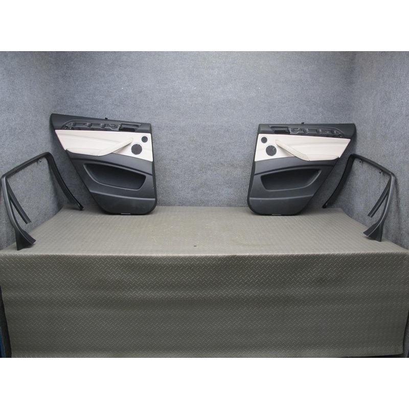 2008-2014 BMW E71 E72 X6 Rear Door Panel W/ Roller Shade & Window Frame Set