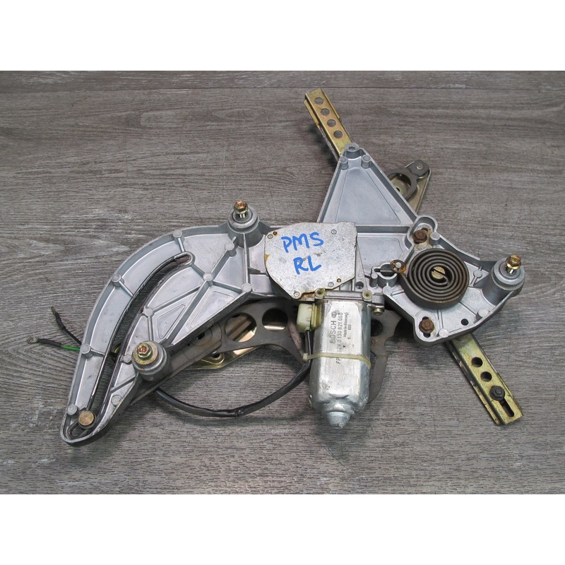 86-91 Mercedes W126 C126 Coupe Rear Left Quarter Window Regulator w Motor OEM