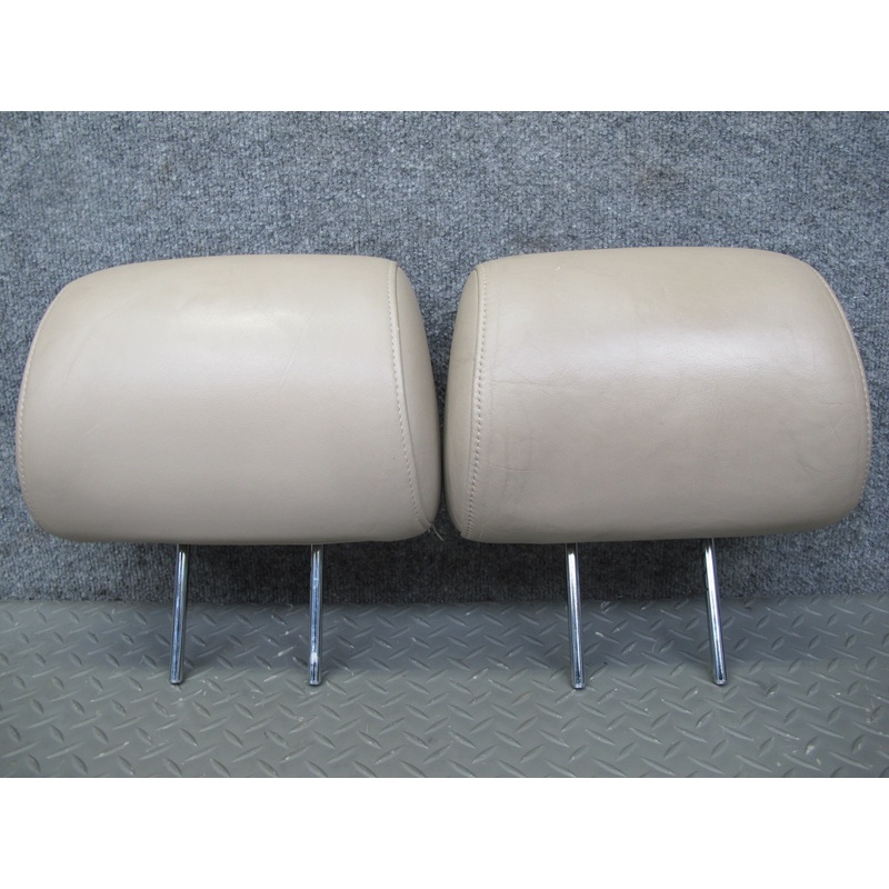 92-98 Lexus UZZ30L SC300 SC400 Set of 2 Front Seat Leather Headrest Ivory OEM