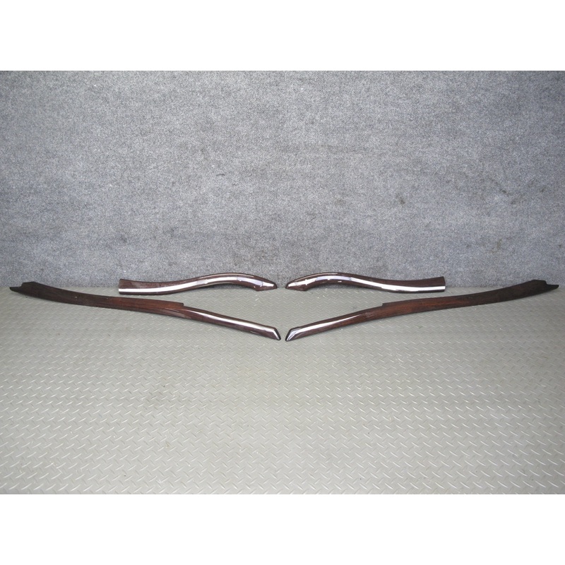 08-14 BMW X6 E71 E72 Front & Rear Right Left Center Console Wood Trim Set of 4