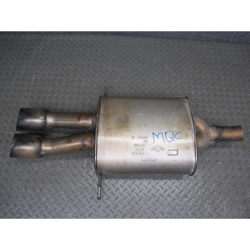 09-13 Mini Cooper JCW R56 R57 Rear Exhaust Muffler w Tips 7585282 OEM