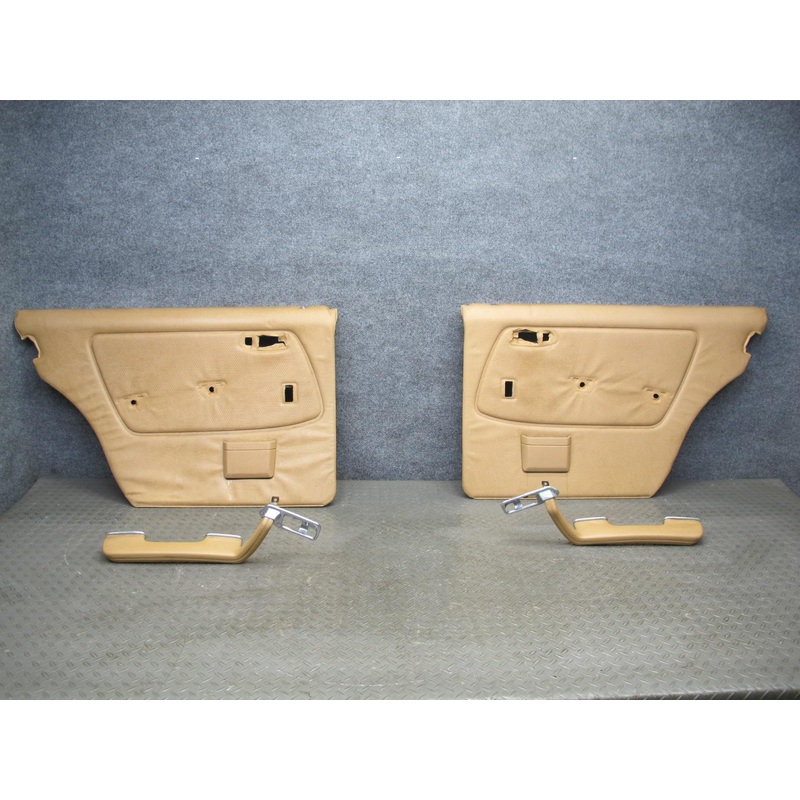 80-85 Mercedes W123 Sedan Rear Door Interior Trim Cover Panel Set w Armrest OEM