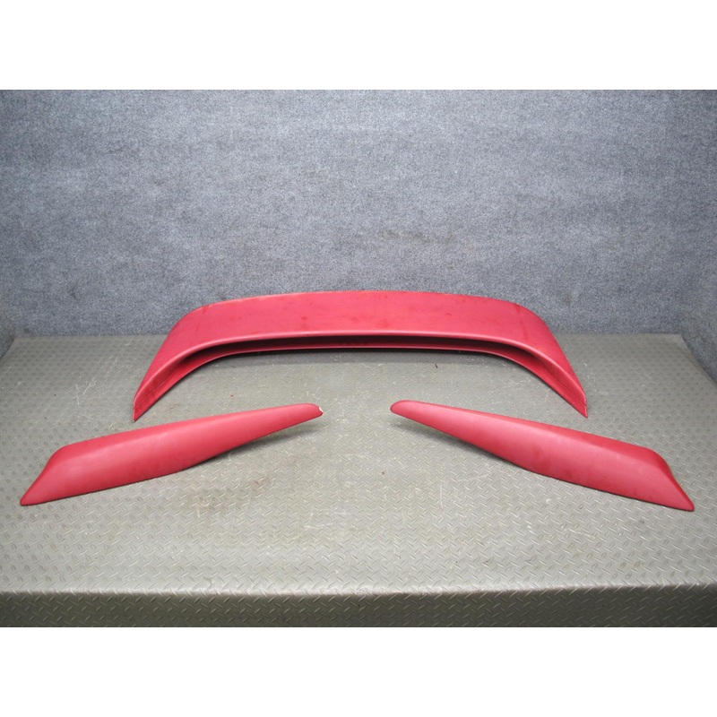 91-93 Toyota SW21L MR2 Rear Upper & Lower Spoiler Wing w Side Section RED OEM