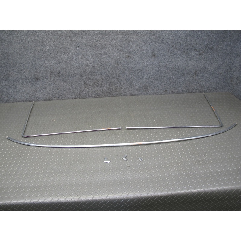 75-85 Mercedes W123 Front Windshield Exterior A Pillar Chrome Trim Molding Set