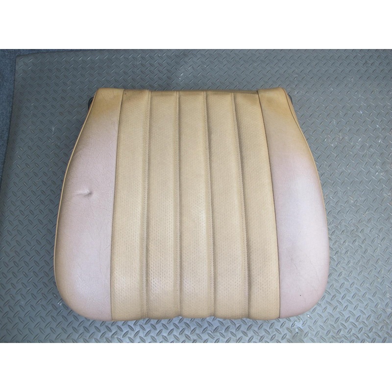 77-85 Mercedes W123 Front Left Seat Lower Leather Cushion w Frame Track Rail OEM