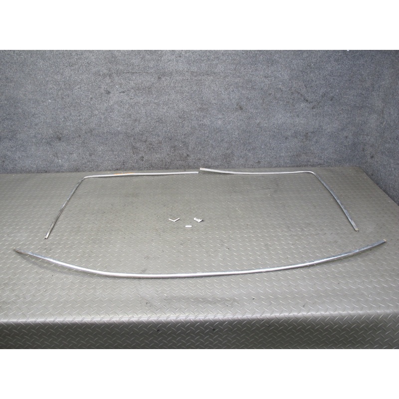 77-85 Mercedes W123 Front Windshield Exterior A Pillar Chrome Trim Molding Set