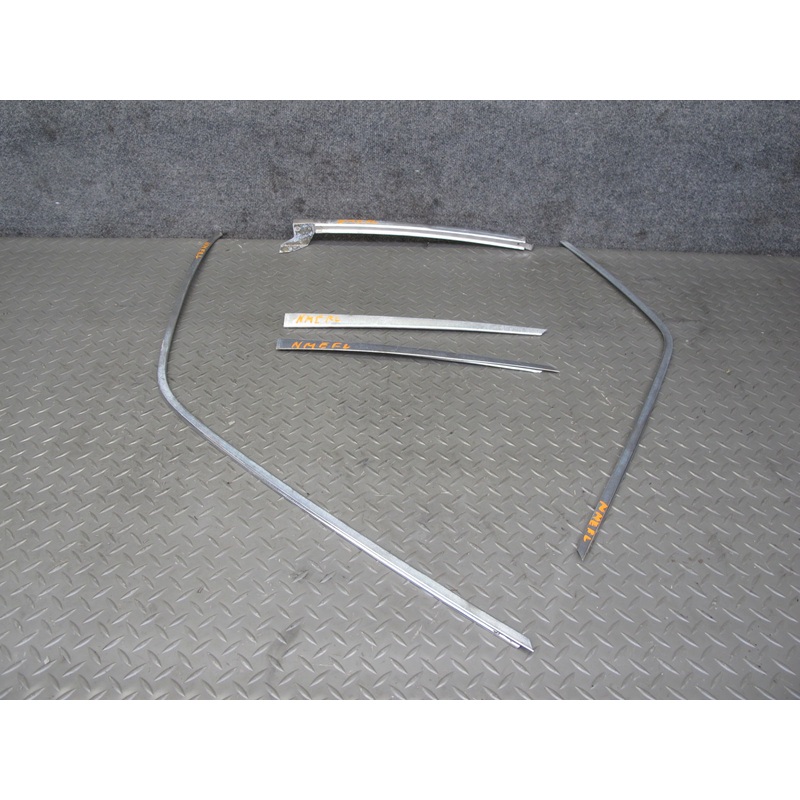 77-85 Mercedes W123 Sedan Front & Rear Left Door Chrome Trim Molding Set OEM