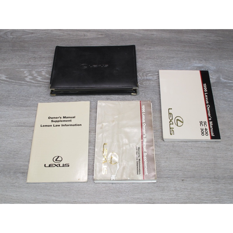 1996 Lexus UZZ30L SC300 SC400 Owners Guide Manual Book Set w Case OEM