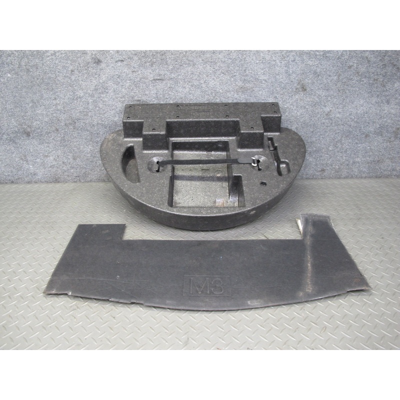 2001-2006 BMW E46 M3 Coupe Rear Trunk Spare Tire Compressor Foam Tray w Cover
