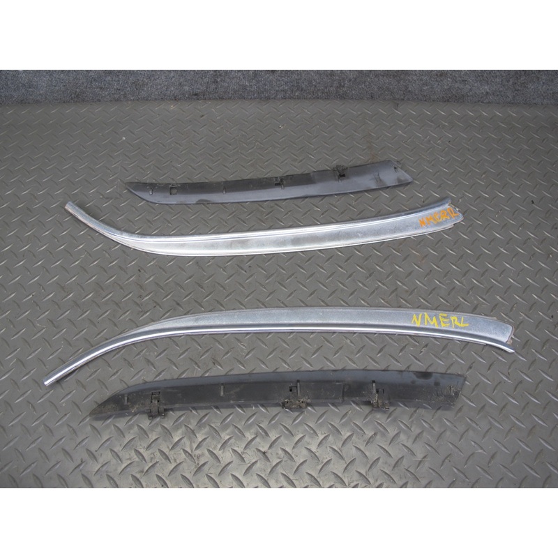 77-85 Mercedes W123 Rear Roof Door Upper Chrome Trim Cover Molding Set OEM