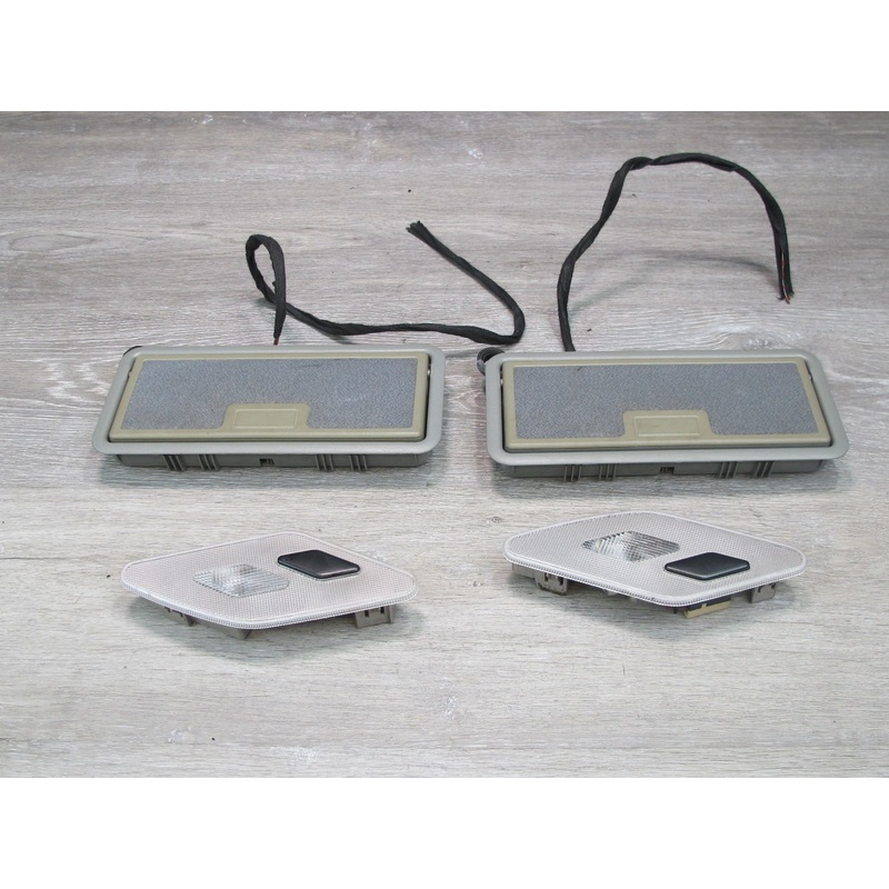 94-99 Mercedes W140 Sedan Rear Left & Right Vanity Mirror w Reading Light OEM