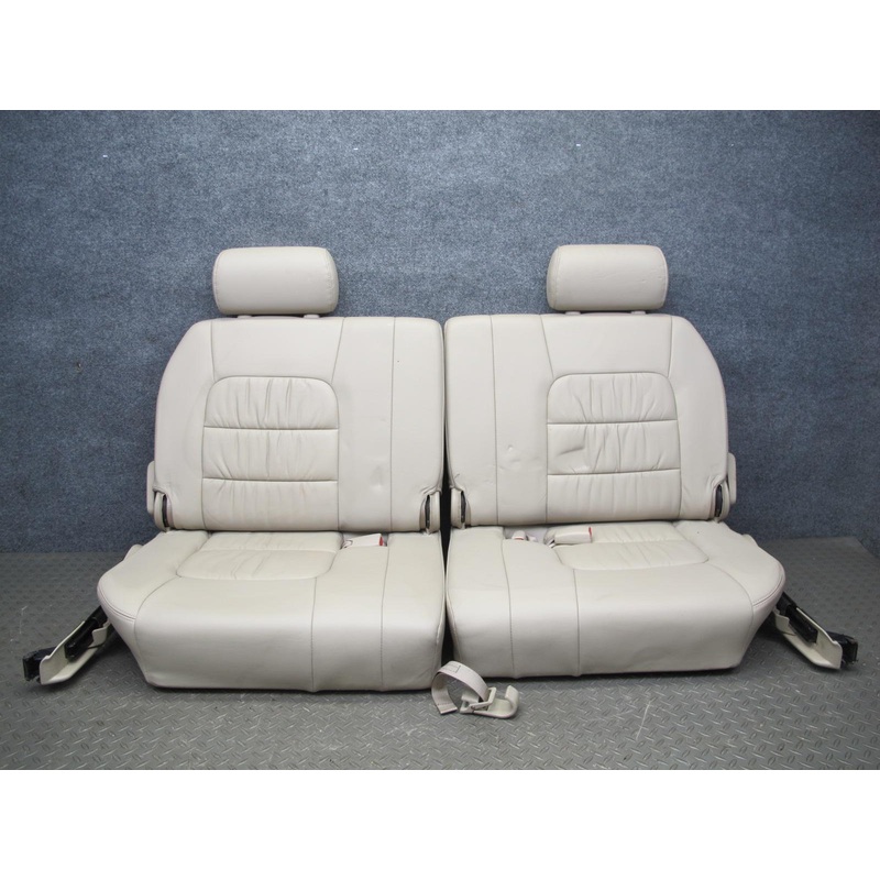 2004-2005 Lexus LX470 Rear Third 3RD ROW Left Right Leather Ivory Seat Set of 2