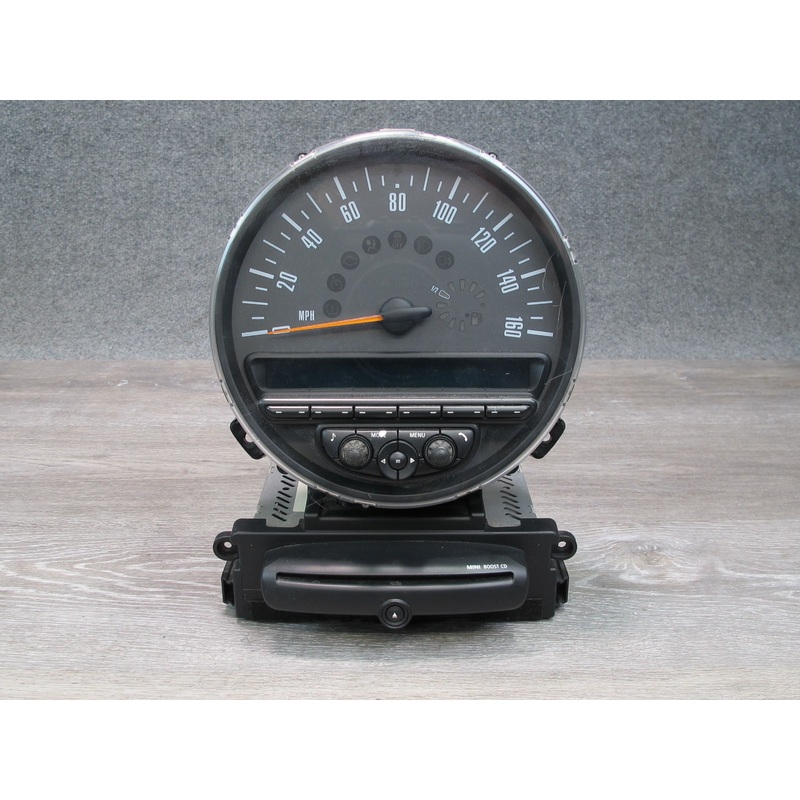2011 Mini Cooper JCW R55 R56 R57 Cluster Speedometer w Radio CD Player Assy OEM