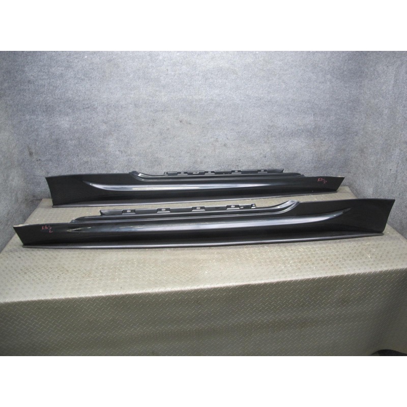 2006-2010 BMW E63 E64 M6 Side Skirt Rocker Panel Molding w Carbon Fiber LIP Set