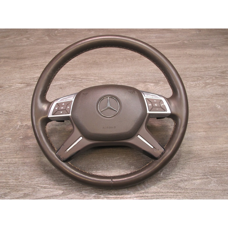 12-15 MERCEDES W166 ML GL FRONT LEFT DRIVER SIDE STEERING WHEEL W/ SRS AIRBAG OEM