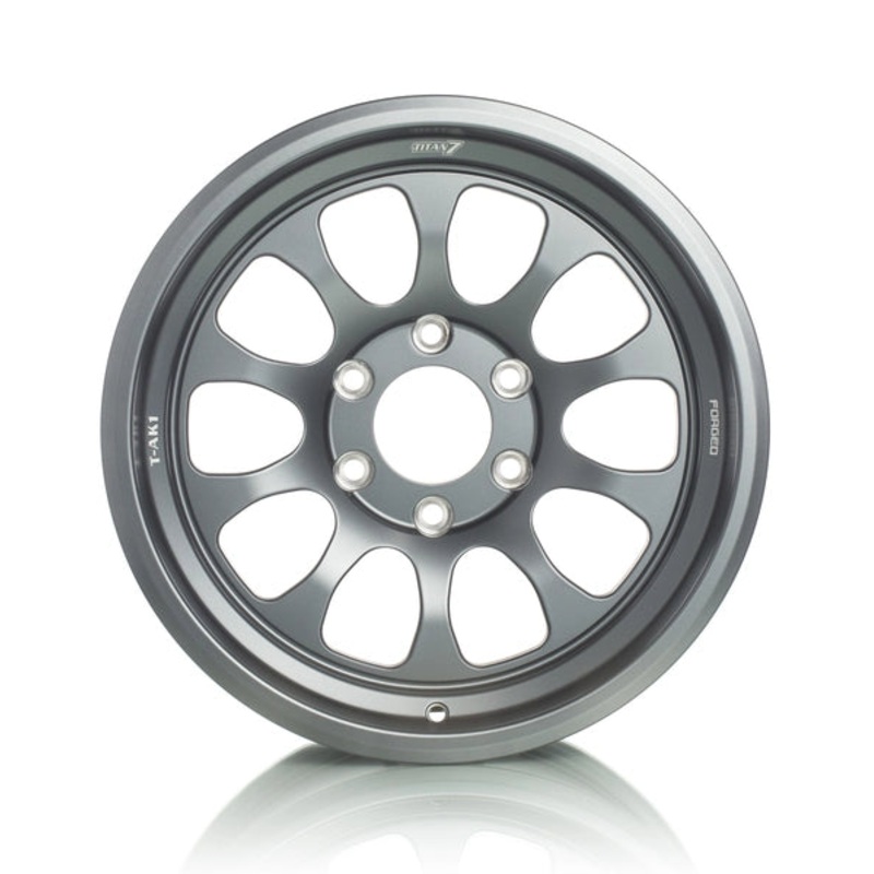 Titan 7 Forged Aluminium Wheel - T-AK1 17x8.5 6-135 ET -1 CB 87.1 in Satin Titanium
