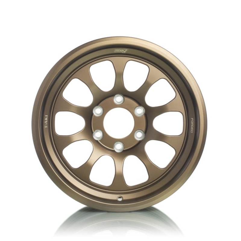 Titan 7 Forged Aluminium Wheel - T-AK1 17x8.5 6-135 ET -1 CB 87.1 in Techna Bronze