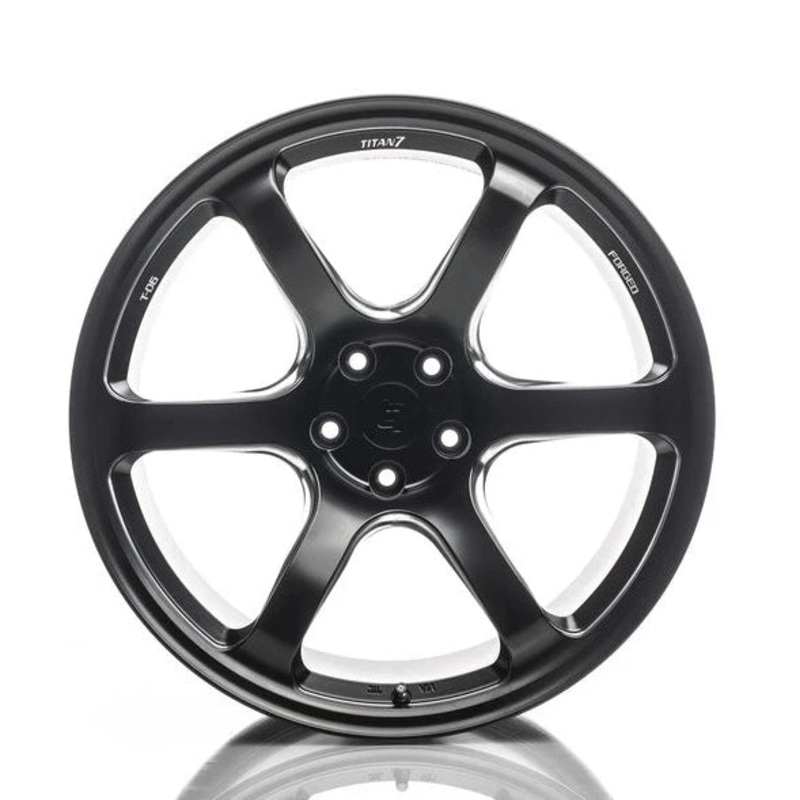 Titan 7 Forged Aluminium Wheel - T-D6e 19x11 5x130 ET 52 CB 71.6 in Machine Black
