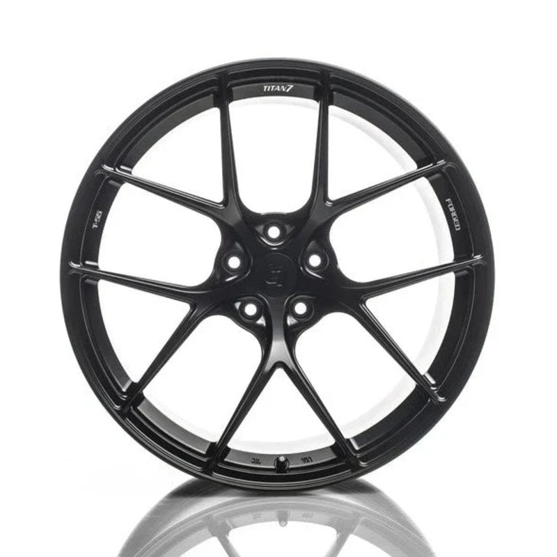 Titan 7 Forged Aluminium Wheel - T-S5 20x11.5 5x120.65 ET 45 CB 66.9 in Machine Black