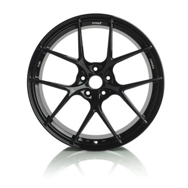 Titan 7 Forged Aluminium Wheel - T-S5 21x9.5 5x130 ET 50 CB 71.5 in Wicked Black