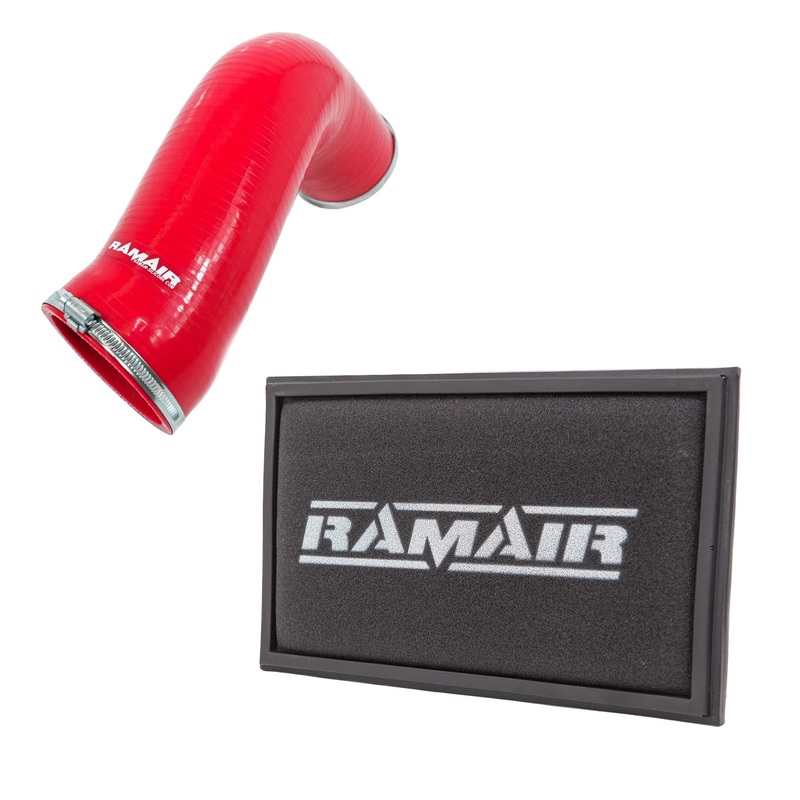 Ramair RPF-3129-RIP-RD - Silicone Intake Pipe Hose & Replacement Air Filter - Audi S3 TSI MQB