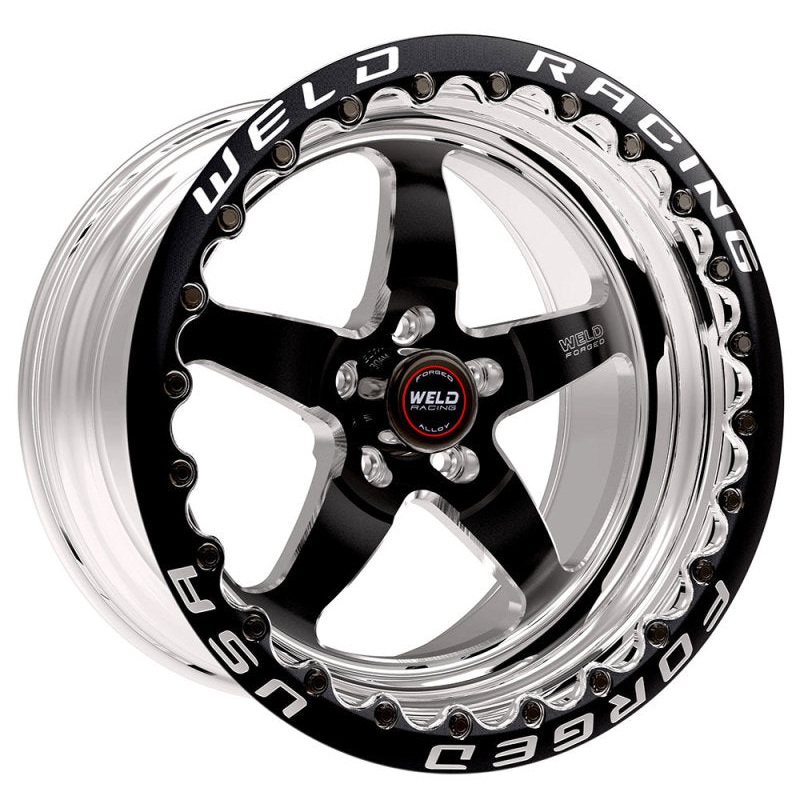 Weld S71 17x10 / 5x120mm BP / 7.2in. BS Black Wheel (High Pad) - Black Single Beadlock MT