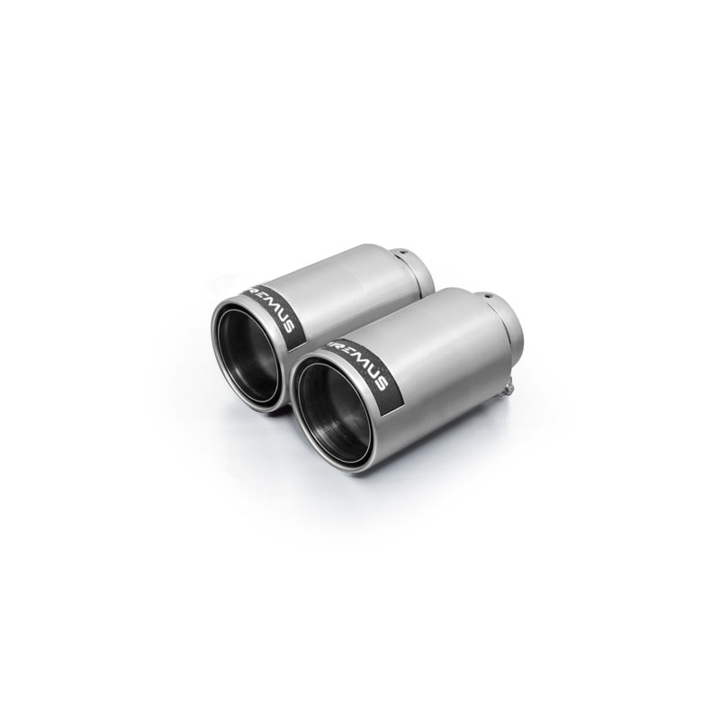 Remus Stainless Steel 98mm Polished w/Carbon Insert Tail Pipe Set (Pair)