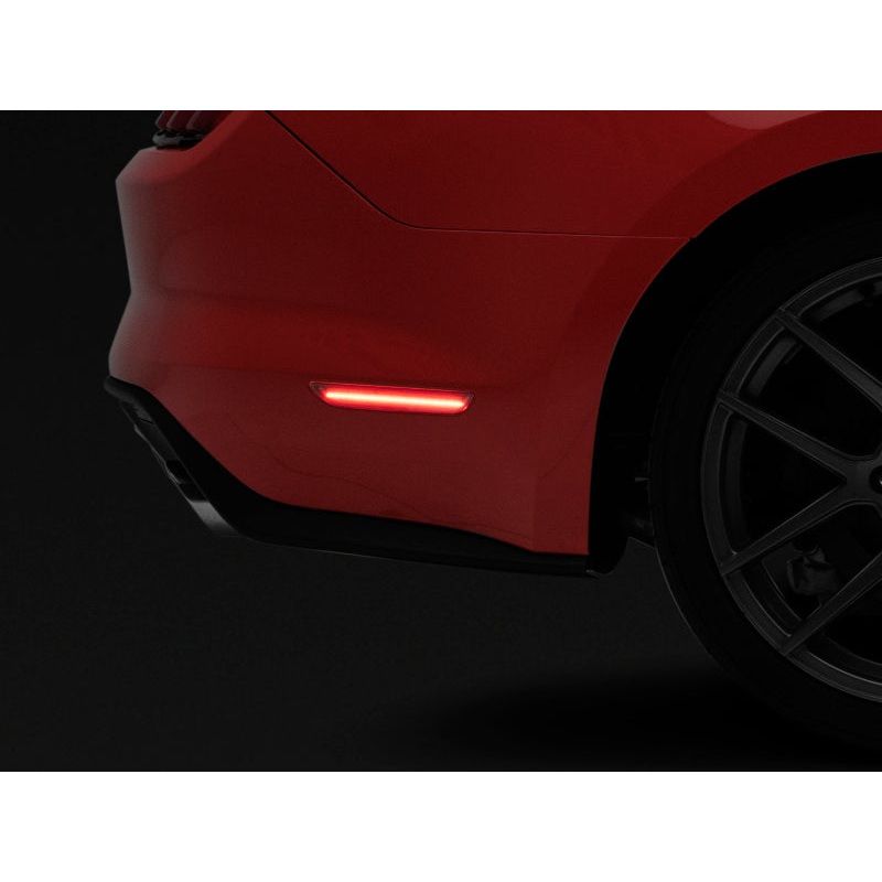 Raxiom 15-22 Ford Mustang Axial Series LED Side Marker Lights Rear (Smoked)