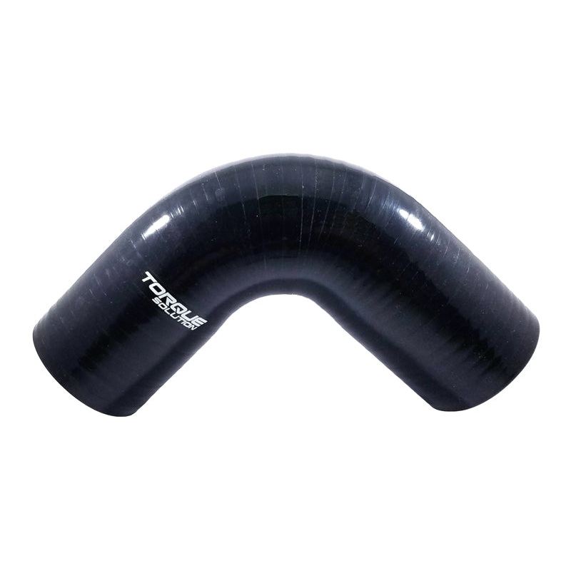 Torque Solution 90 Degree Silicone Elbow: 2.5 inch Black Universal
