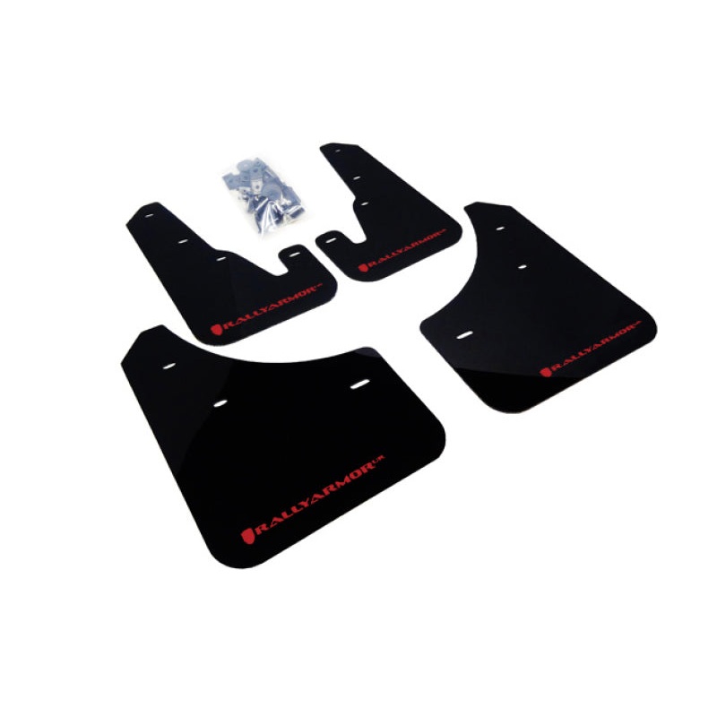 Rally Armor 04-09 Mazda3/Speed3 Black UR Mud Flap w/ Red Logo