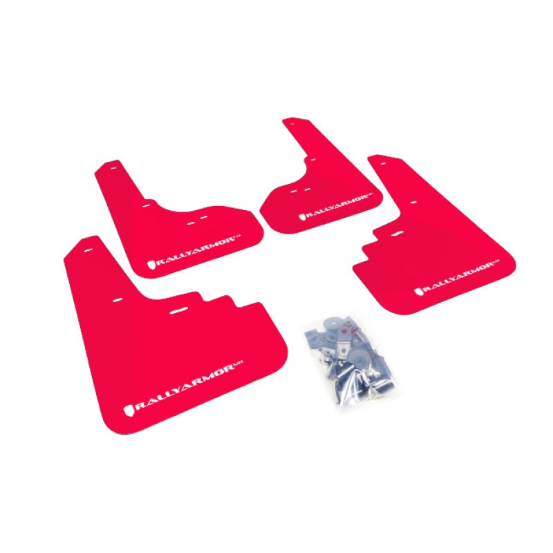 Rally Armor 05-09 Subaru Legacy / Outback Red UR Mud Flap w/White Logo