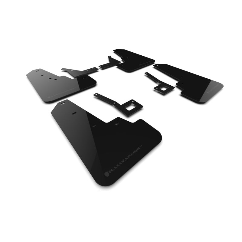 Rally Armor 19-24 Dodge Ram 1500 Rebel Black UR Mud Flap w/Dark Grey Logo