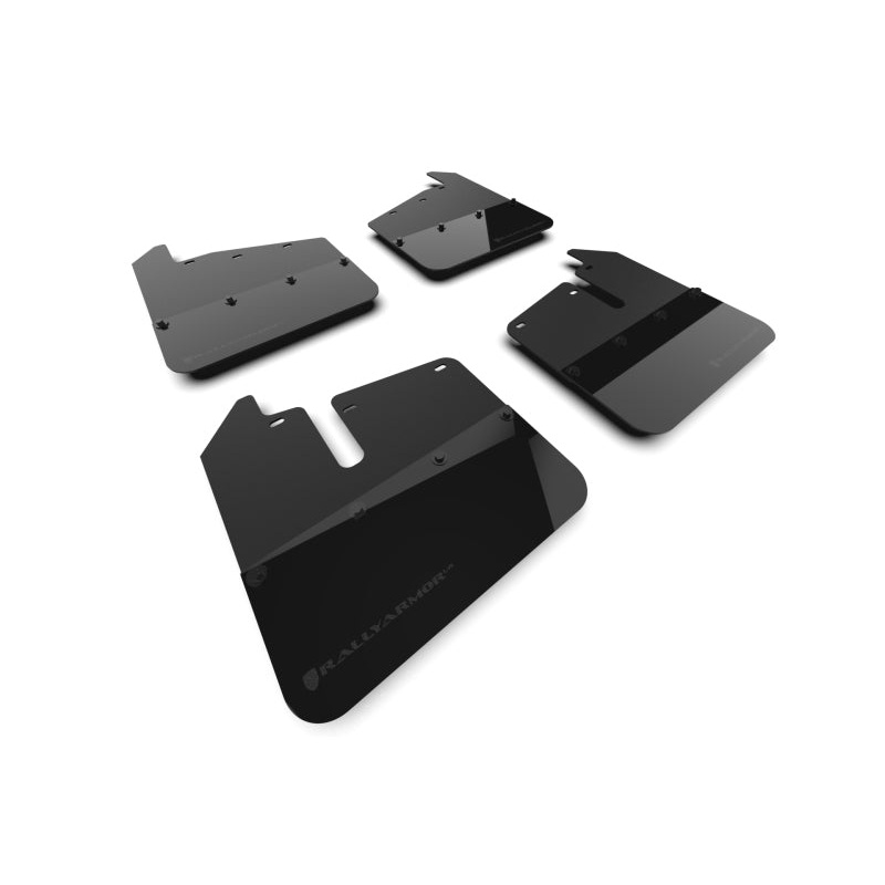 Rally Armor 20-24 GMC Sierra 2500/3500 HD Denali Black Mud Flap w/Metallic Black Logo
