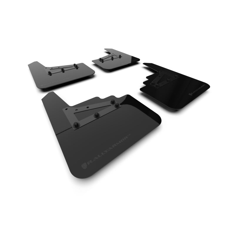 Rally Armor 21-24 Ford F-150 (Excl. Raptor) Black UR Mud Flap w/Metallic Black Logo