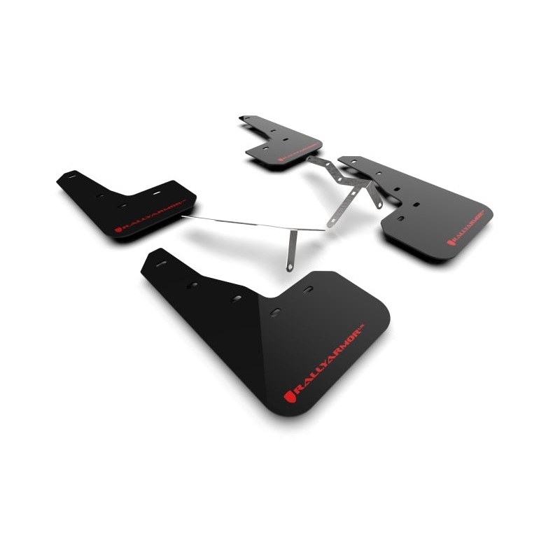 Rally Armor 22-25 Honda Civic/Civic Si/Sport Black UR Mud Flap w/Red Logo