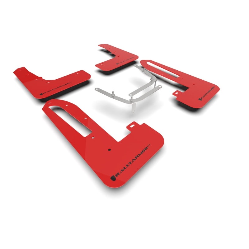 Rally Armor 23-25 Honda Civic Type R Red Mud Flap Black Logo