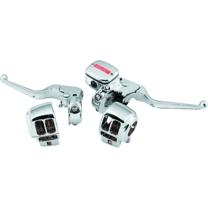Bikers Choice 96-07 FLT Chrome Handlebar Control Kit W/O Switches 11/16 Bore