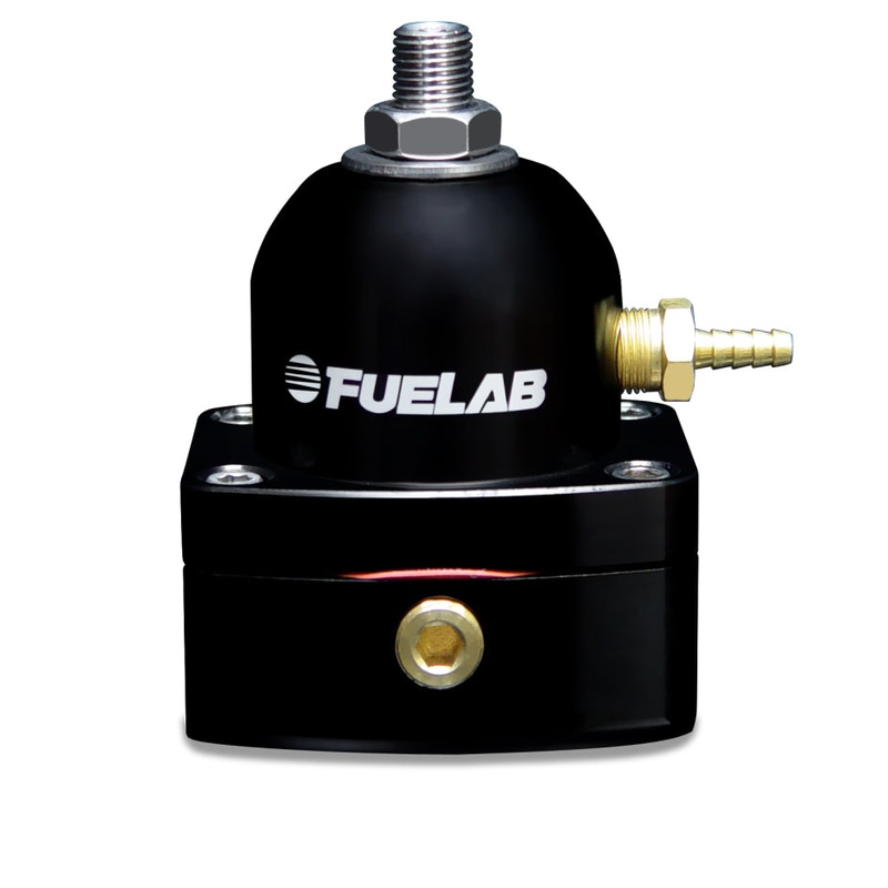 Fuelab 525 EFI Adjustable FPR In-Line 25-90 PSI (1) -6AN In (1) -6AN Return - Black