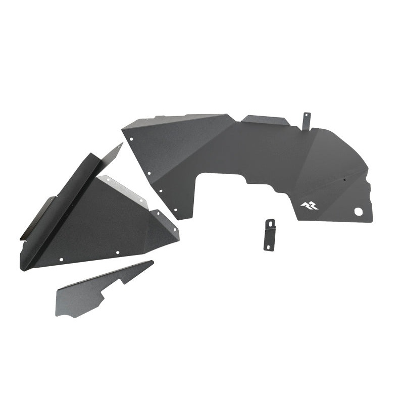Rugged Ridge Inner Fender Liners Frnt Aluminum Black 18-20 Jeep Wrangler JL