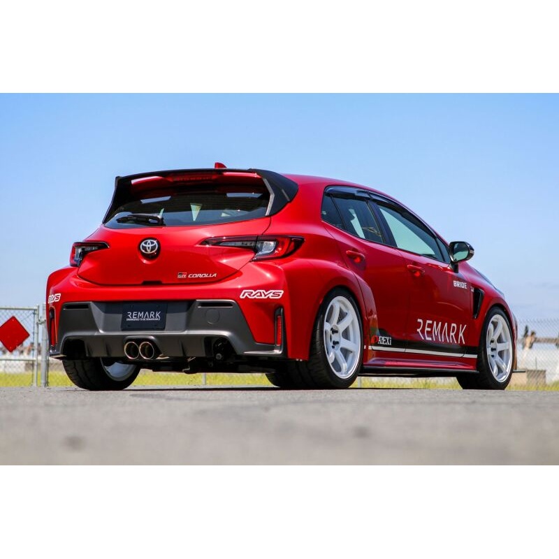 REMARK 24+ Toyota GR Corolla Dual Center Exit w/ Resonator Burnt Stainless Steel Catback Exhaust,