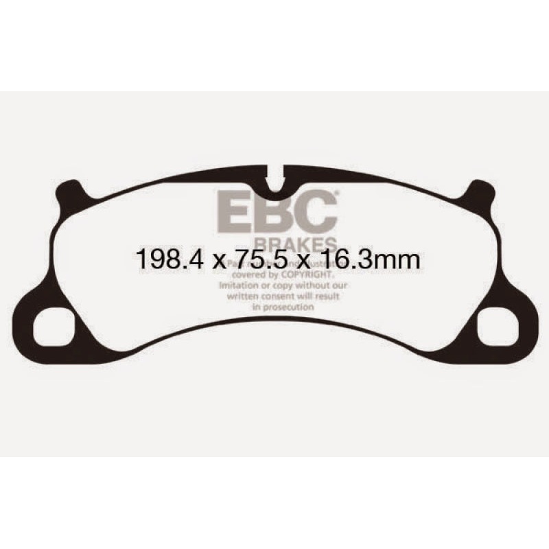 EBC 12-15 Porsche 911 (991) Carrera S 3.8L (Cast Iron Rotor Only) Bluestuff Front Brake Pads