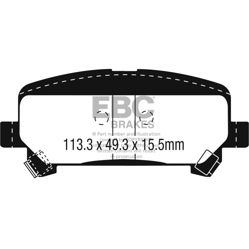EBC 15+ Chevrolet Colorado 2.5 Greenstuff Rear Brake Pads
