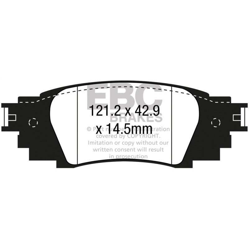 EBC 2016+ Lexus RX350 3.5L Greenstuff Rear Brake Pads